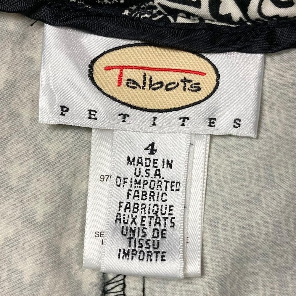 Talbots Petites - 4 - Monochrome Patchwork Capris - image 5